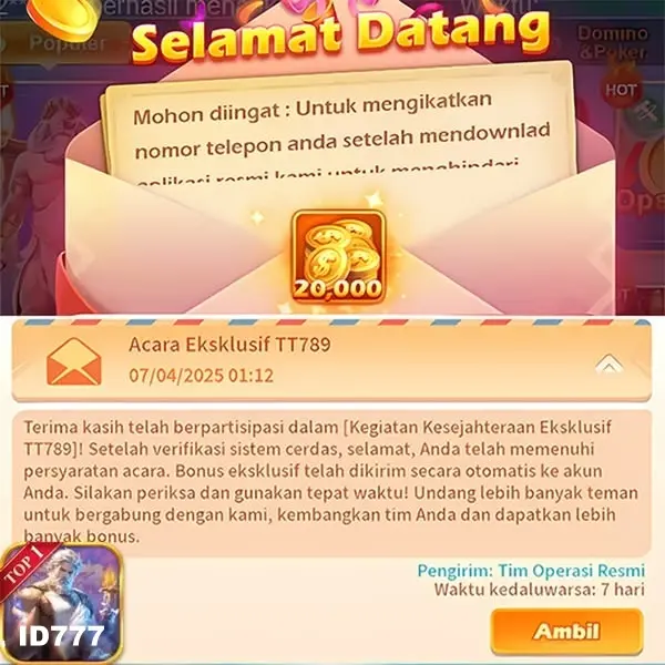 ID777 Masuk Resmi 2026 Aplikasi